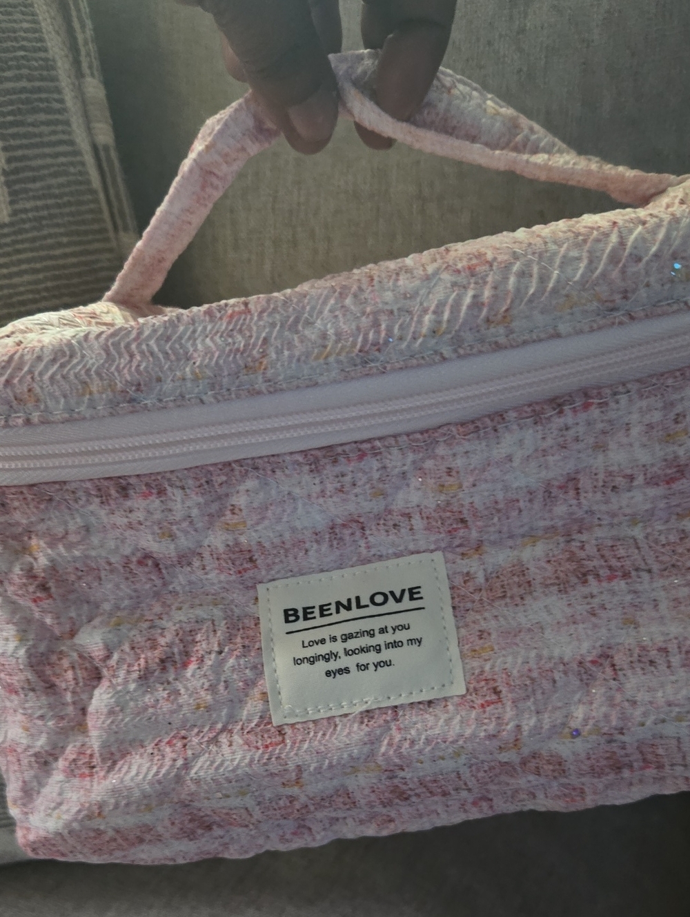 Pink Quilted Pouch Set - Picture 4 of 5